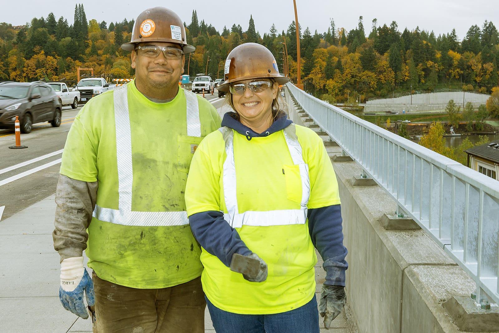 ODOT Seasonal Workers on a Bridge